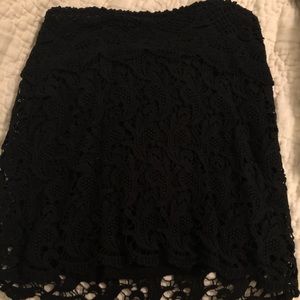 Black lace skirt
